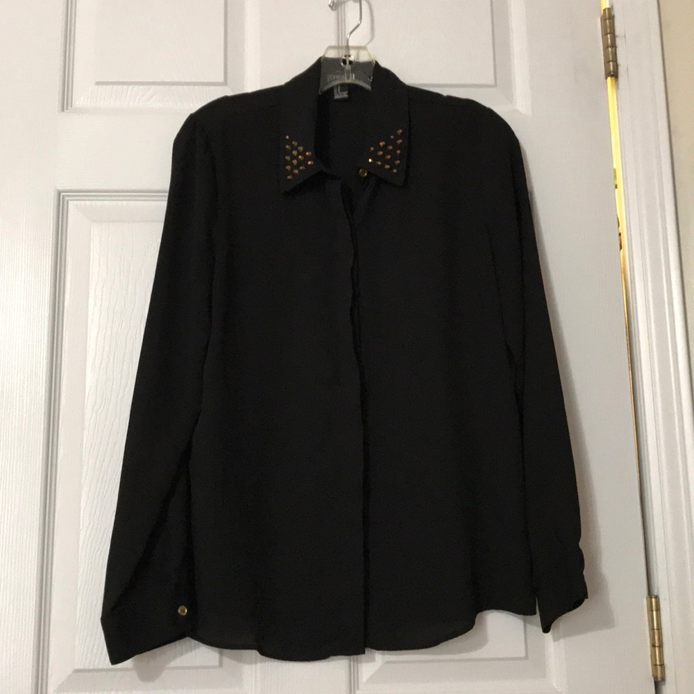 Forever 21 Studded Sheer Blouse - Picture 2 of 7
